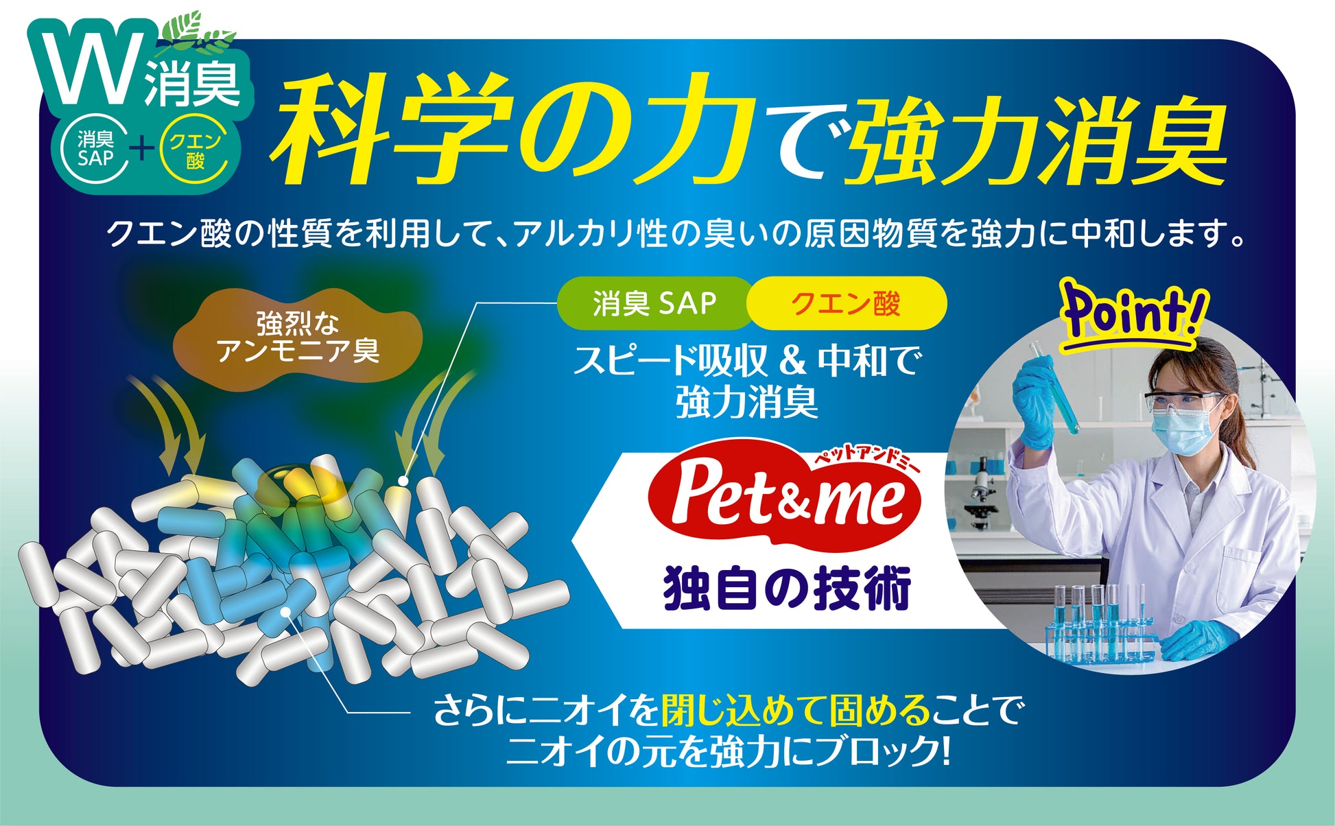 Pet&me 猫砂 W消臭・高吸収 ペレットタイプ（2.5L / 25L）選べるサイズ
