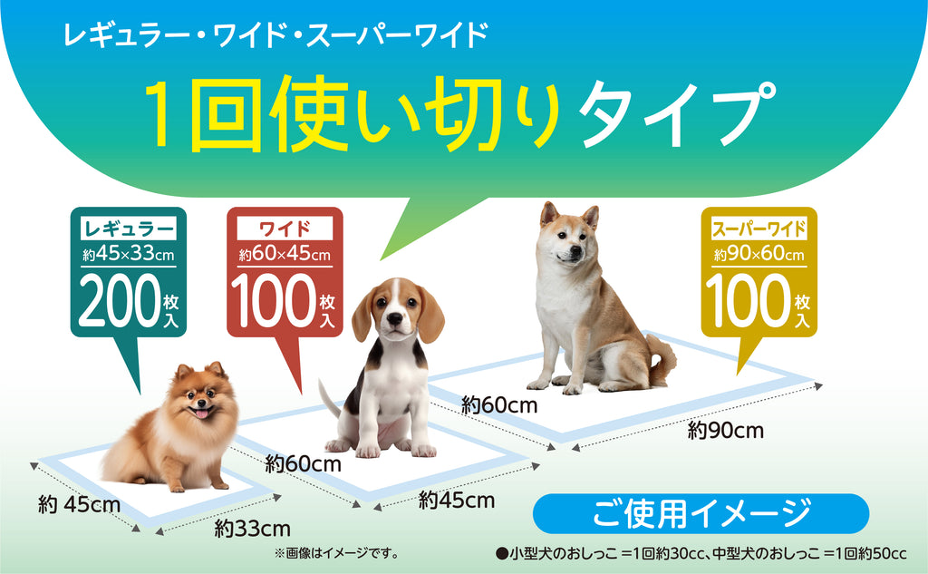 Pet&me ペットシーツ ダブル消臭 選べる6種類 薄型・厚型　