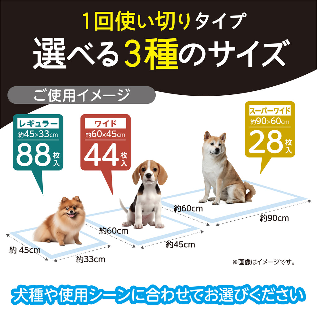 ペットアンドミー 炭シート採用 ペットシーツ 超強力消臭 5回吸収 7層構造 全面接着（3サイズ展開）
